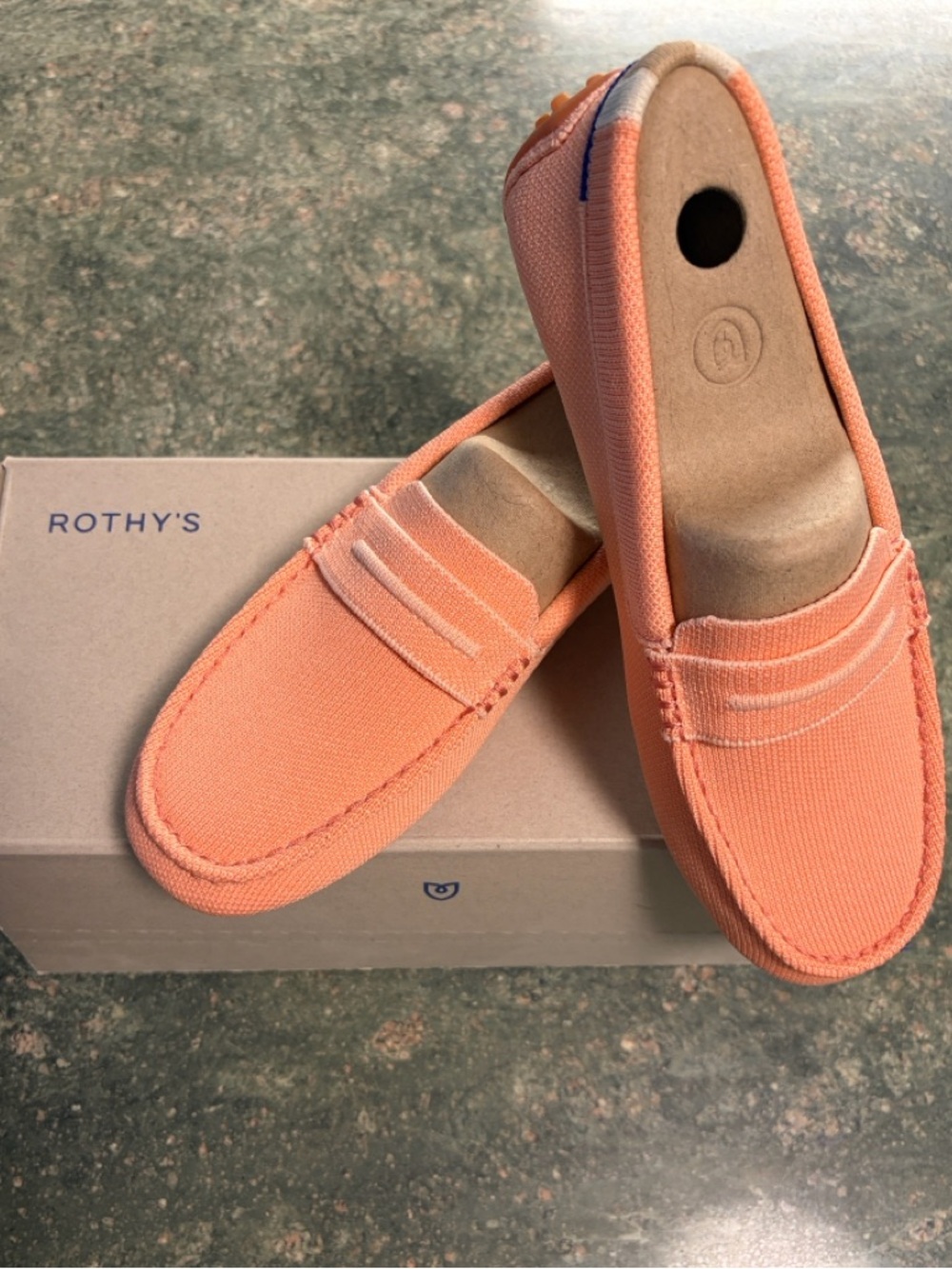 Rothy's NWT The Driver Tropical Peach Loafers! 🧡